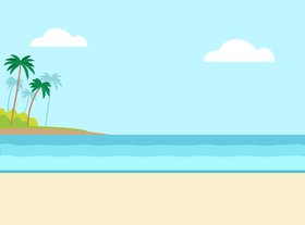 Beach view vector