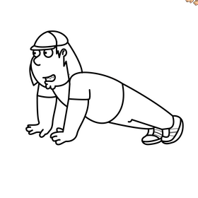 Family Guy Chris Griffin character drawing black and white clipart