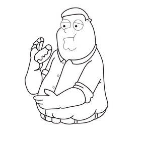 Family Guy Chris Griffin character drawing black and white clipart free ...