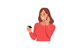 Woman calling clipart