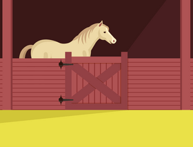 Horse cage vector