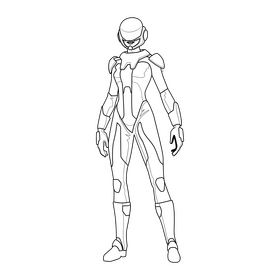 Fortnite Astro Assassin drawing black and white clipart