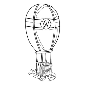 Fortnite Airdrop black and white clipart
