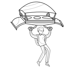 Fortnite golf cart black and white clipart free download