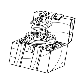 Fortnite V bucks black and white clipart