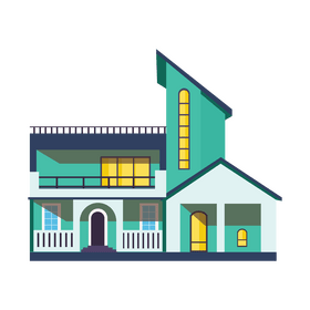 Suburban house clipart