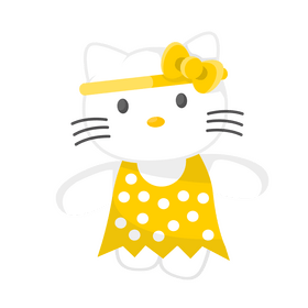 Cartoon Hello Kitty dance clipart