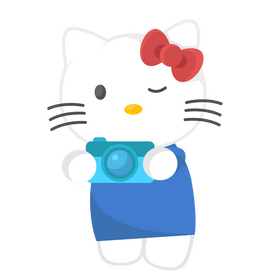 Hello Kitty cartoon character clipart