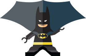 Lego Batman flying clipart
