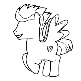 My Little Pony Flash Sentry drawing black and white clipart