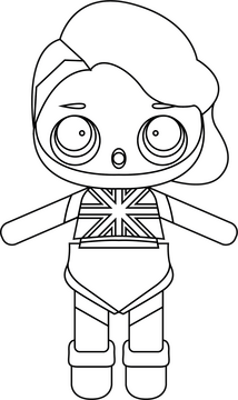 Lol Surprise dolls black and white clipart