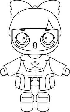 Lol Surprise Dolls drawing black and white clipart