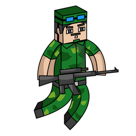 Minecraft army man clipart
