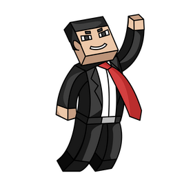 Minecraft businessman clipart