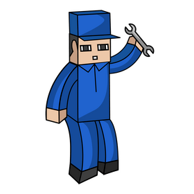Minecraft mechanic clipart
