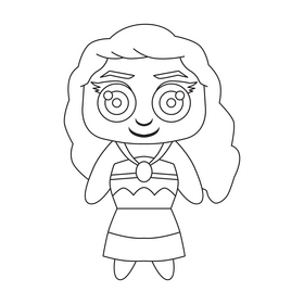 Moana drawing black and white clipart