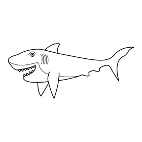 Finding Nemo Chum shark cartoon drawing black and white clipart free ...