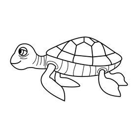 Crush sea turtle from Finding Nemo cartoon drawing black and white ...