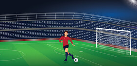 Soccer player vector