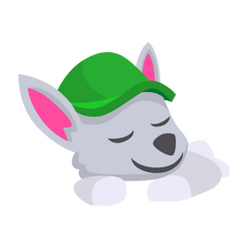 Rocky PAW Patrol sleeping clipart