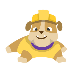 Paw Patrol Rubble bulldog clipart