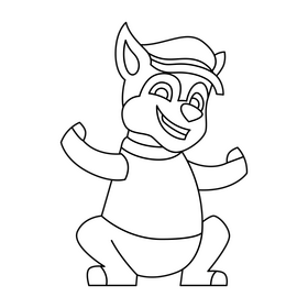 Paw Patrol Zuma character black and white clipart free download