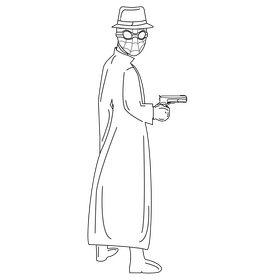 Spiderman Cartoon Spider Man Noir drawing black and white clipart