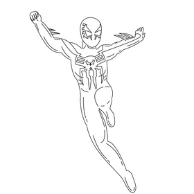 Spiderman Cartoon Spider Man 2099 drawing black and white clipart