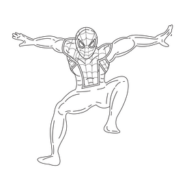 Spiderman Cartoon Spider UK drawing black and white clipart