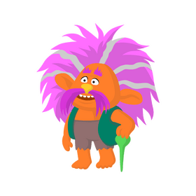 Trolls cartoon character King Peppy clipart
