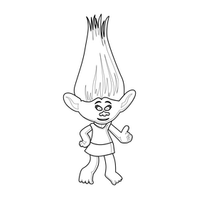 Trolls cartoon black and white clipart free download