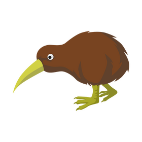 Kiwi bird cartoon clipart