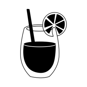 Gluhwein black and white clipart