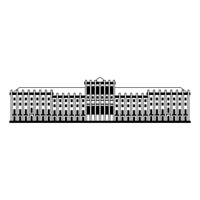 Schonbrunn Palace black and white clipart