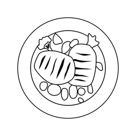 Tafelspitz black and white clipart