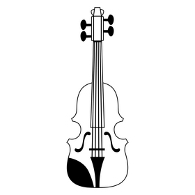 Violin black and white clipart free download