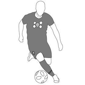 Belgium football soccer player black and white clipart