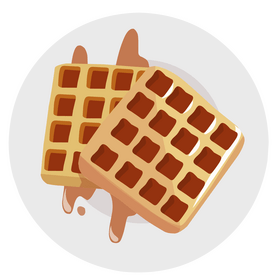 Belgium waffles clipart