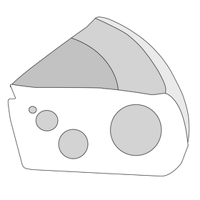 Cheese food black and white clipart
