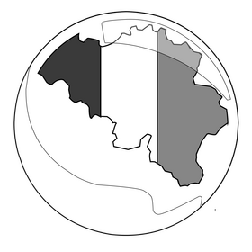 Belgium flag black and white clipart