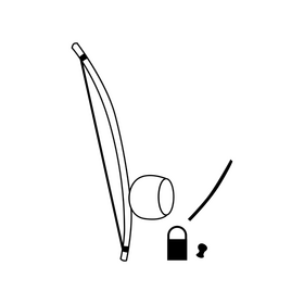 Berimbau black and white clipart