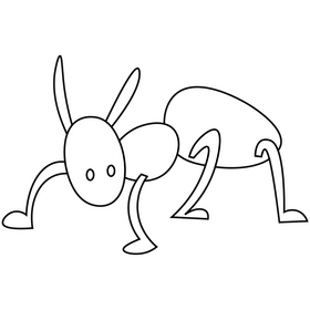 Ant walking black and white clipart vector free download