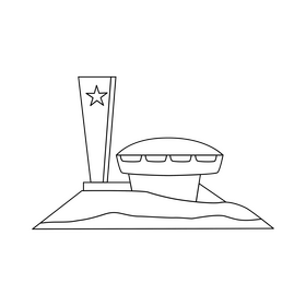 Buzludzha black and white clipart