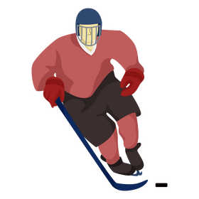 Ice hockey player clipart