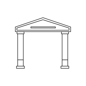 Central African Republic zero point gate black and white clipart