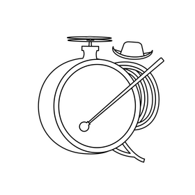 Chinchinero black and white clipart