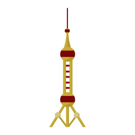 Shanghai oriental pearl tower clipart