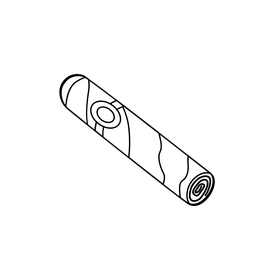 Cuban cigar black and white clipart