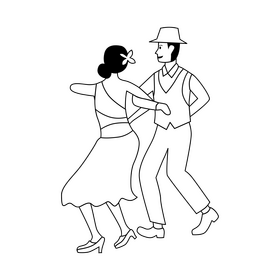 Salsa dance drawing black and white clipart free download