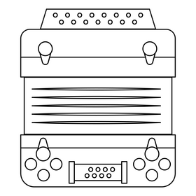 Heligonka black and white clipart